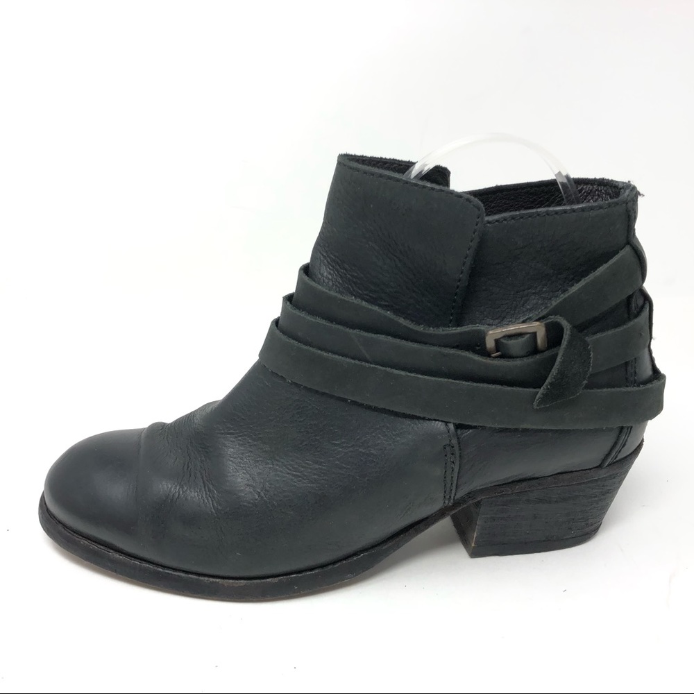 H by Hudson HORRIGAN Black Ankle Boots Strappy 38